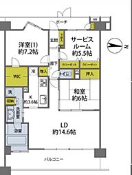 コスモステージひばりヶ丘アミュージア 2SLDKの間取図画像
