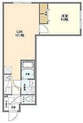 ウェルスクエア桜上水 1階1LDKの間取り