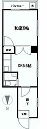 レジデンス西新宿 5階1DKの間取り