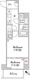 ロイジェント大山西町 2Kの間取図画像