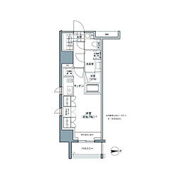 JR総武線 東中野駅 徒歩1分の賃貸マンション 5階ワンルームの間取り