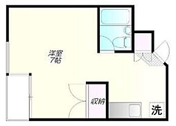 フラットウェル38 ワンルームの間取図画像