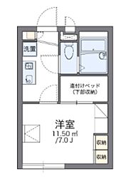 レオパレスリルト和田町 1Kの間取図画像