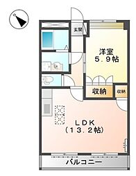 南海線 紀ノ川駅 徒歩9分の賃貸アパート 1階1LDKの間取り