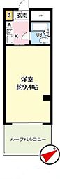 ドルミ五反田ドゥメゾン 1Kの間取図画像