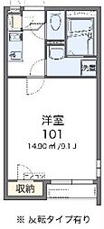 クレイノSUNFOREST 1Kの間取図画像