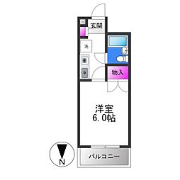 T・Hビル 1Kの間取図画像