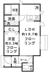 リトルヒル IIJIMA 1階1LDKの間取り