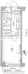 サンテミリオン小石川後楽園 1Kの間取図画像