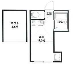 JTレジデンス巣鴨 2階ワンルームの間取り