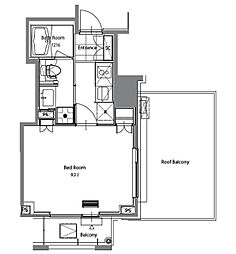 ＨＦ青葉台レジデンス 8階1Kの間取り
