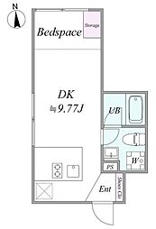 trias381 ワンルームの間取図画像