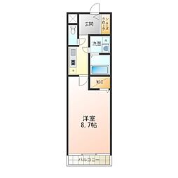 フジパレス堺香ヶ丘ノース 1Kの間取図画像