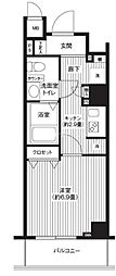 カスタリア初台 1Kの間取図画像