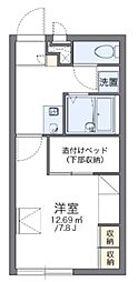 レオパレスシャンテA 1Kの間取図画像
