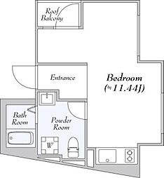 ディーズバリエ高田馬場レジデンス 3階ワンルームの間取り
