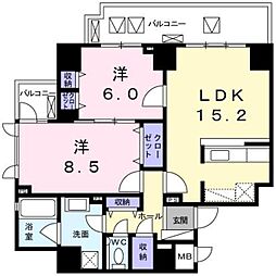 TERRACEEASTFOUR 2LDKの間取図画像
