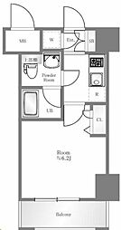 コンシェリア御茶ノ水 1Kの間取図画像