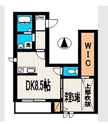 イーストバレー 1LDKの間取図画像