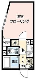 京成押上線 京成立石駅 徒歩7分の賃貸アパート 2階1Kの間取り