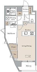 グランカーサ四谷 7階1LDKの間取り