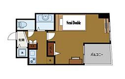 ガラ・ステーション蔵前 7階1Kの間取り