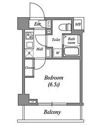 GENOVIA 南行徳 skygarden 1階1Kの間取り