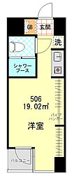 フォンテ六本木 ワンルームの間取図画像