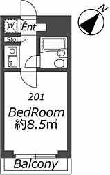 ヴィラージュ行徳 ワンルームの間取図画像