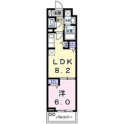 フォンテ クレラ 3階1LDKの間取り