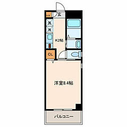 藤月マンション 1Kの間取図画像