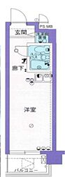 菱和パレス旗の台 ワンルームの間取図画像