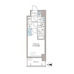 エスリードレジデンス ザ・グラン大阪ノア 1Kの間取図画像