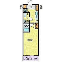 都営浅草線 蔵前駅 徒歩2分の賃貸マンション 9階1Kの間取り