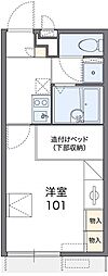 レオパレスリバーサイド　コート(36349) 1階1Kの間取り