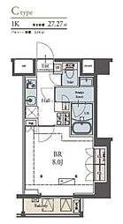 ラグゼナ横浜鶴見II 1Kの間取図画像