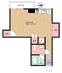 今村ビル ワンルームの間取図画像