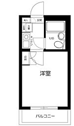 京王線 桜上水駅 徒歩2分の賃貸マンション 1階1Kの間取り