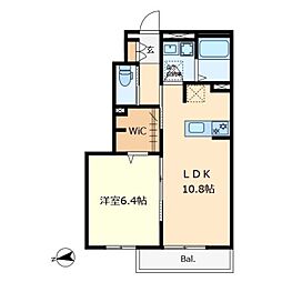 ALVA．b 1階1LDKの間取り