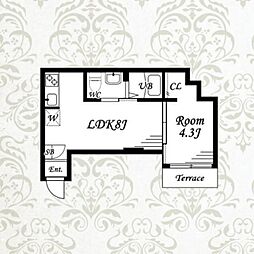 ソレア町田 1階1LDKの間取り