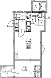 さいたま市北区日進町3丁目アパート 1LDKの間取図画像