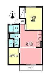 ミキハイツ 1SLDKの間取図画像