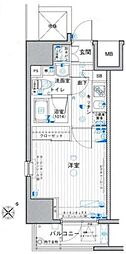 ParkWell蔵前 1Kの間取図画像