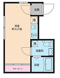 エンカーサ久が原 ワンルームの間取図画像