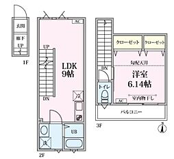 エクセルコート桜台 1LDKの間取図画像