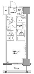 ザ・パークハビオ巣鴨 1Kの間取図画像