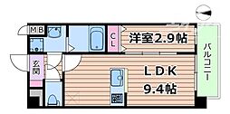 Alivis Shimo-Shinjo SoL TERRAC 1LDKの間取図画像