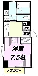 アベニューB 1Kの間取図画像