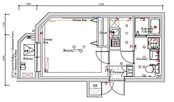 GALICIA南長崎 1Kの間取図画像