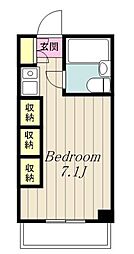 PARKTERRACE相模原 ワンルームの間取図画像